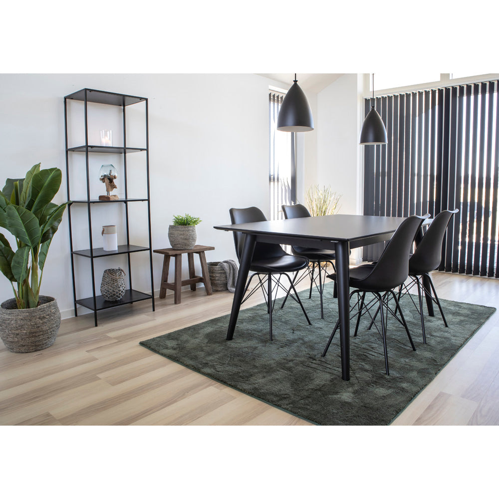 Oslo Dining Chair - Chair in black with black legs (set of 2)
