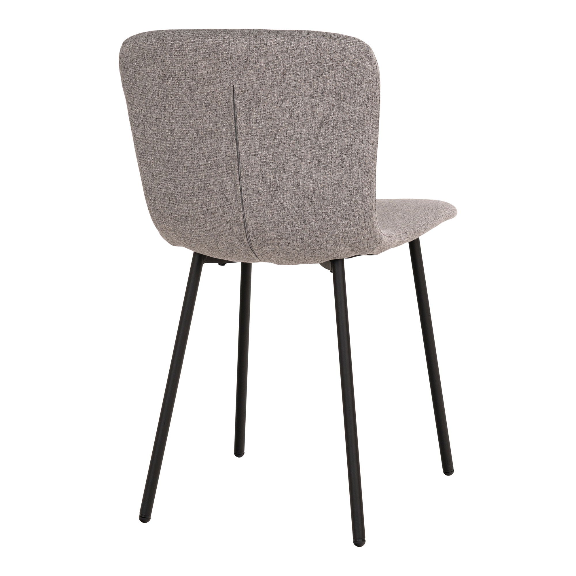 Halden Dining Chair - Dining Chair, light grey with black legs (set of 2)