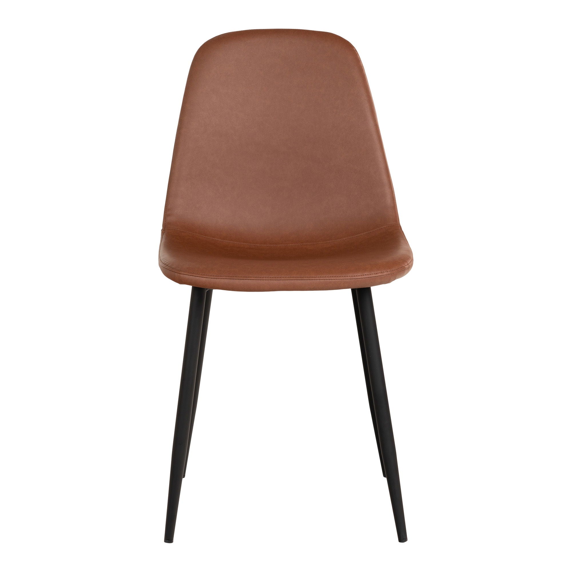 Stockholm Dining Chair - Chair in light brown vintage with black legs (set of 2)