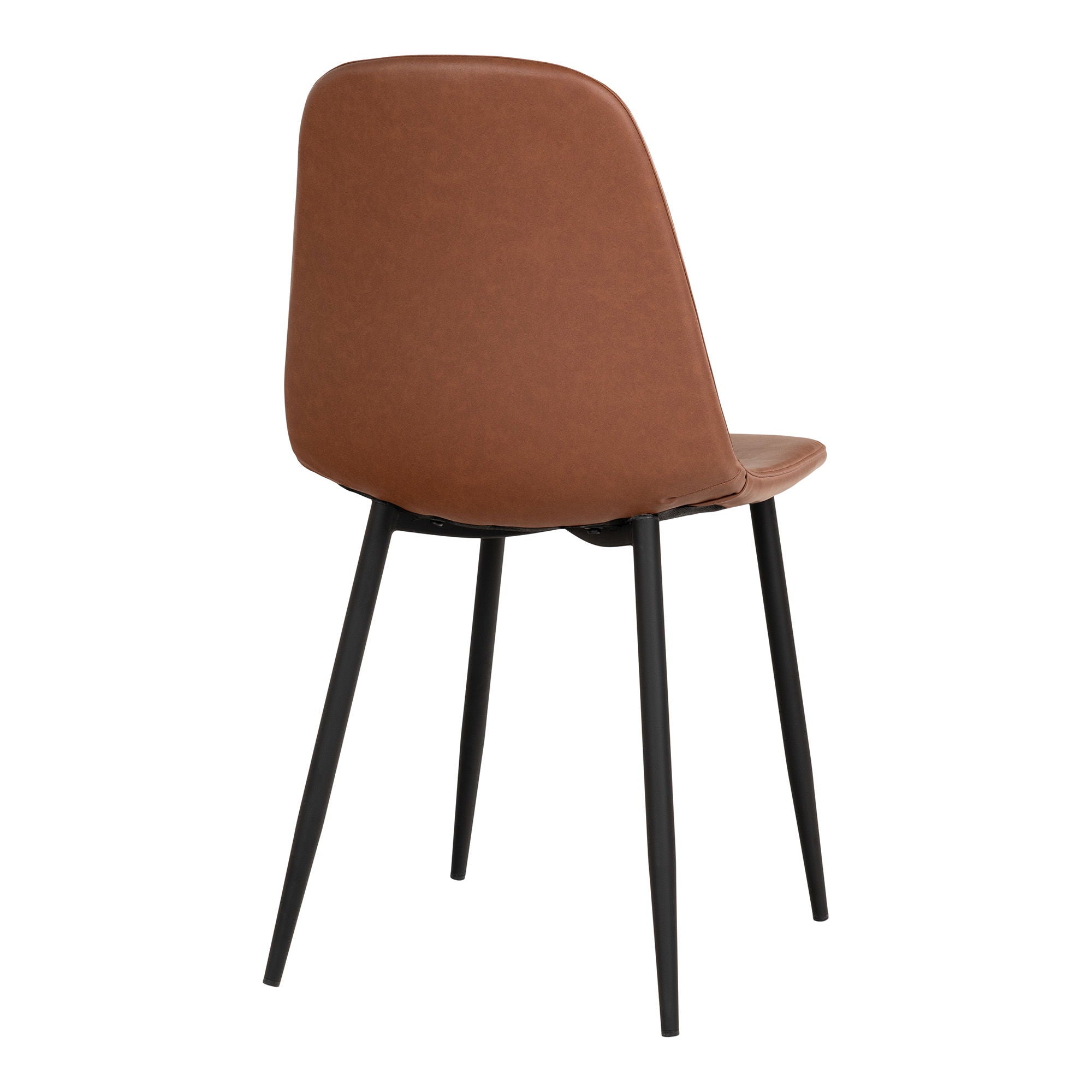 Stockholm Dining Chair - Chair in light brown vintage with black legs (set of 2)