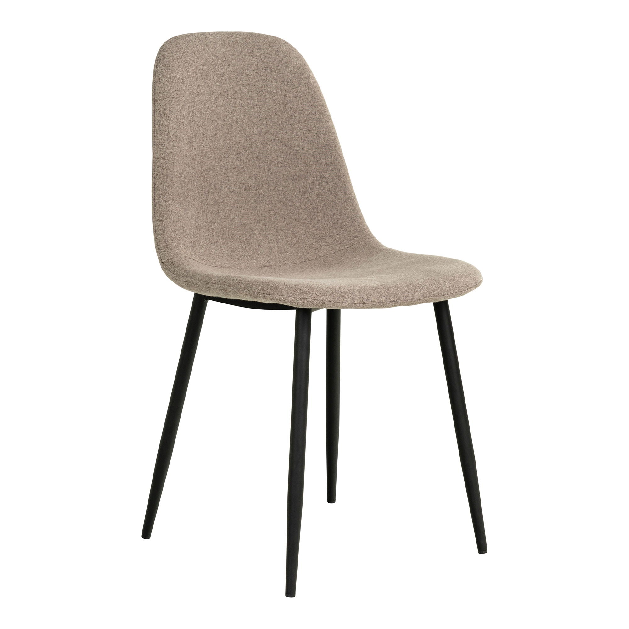 Stockholm Dining Chair - Dining Chair, stone with black legs, HN1231 (set of 2)