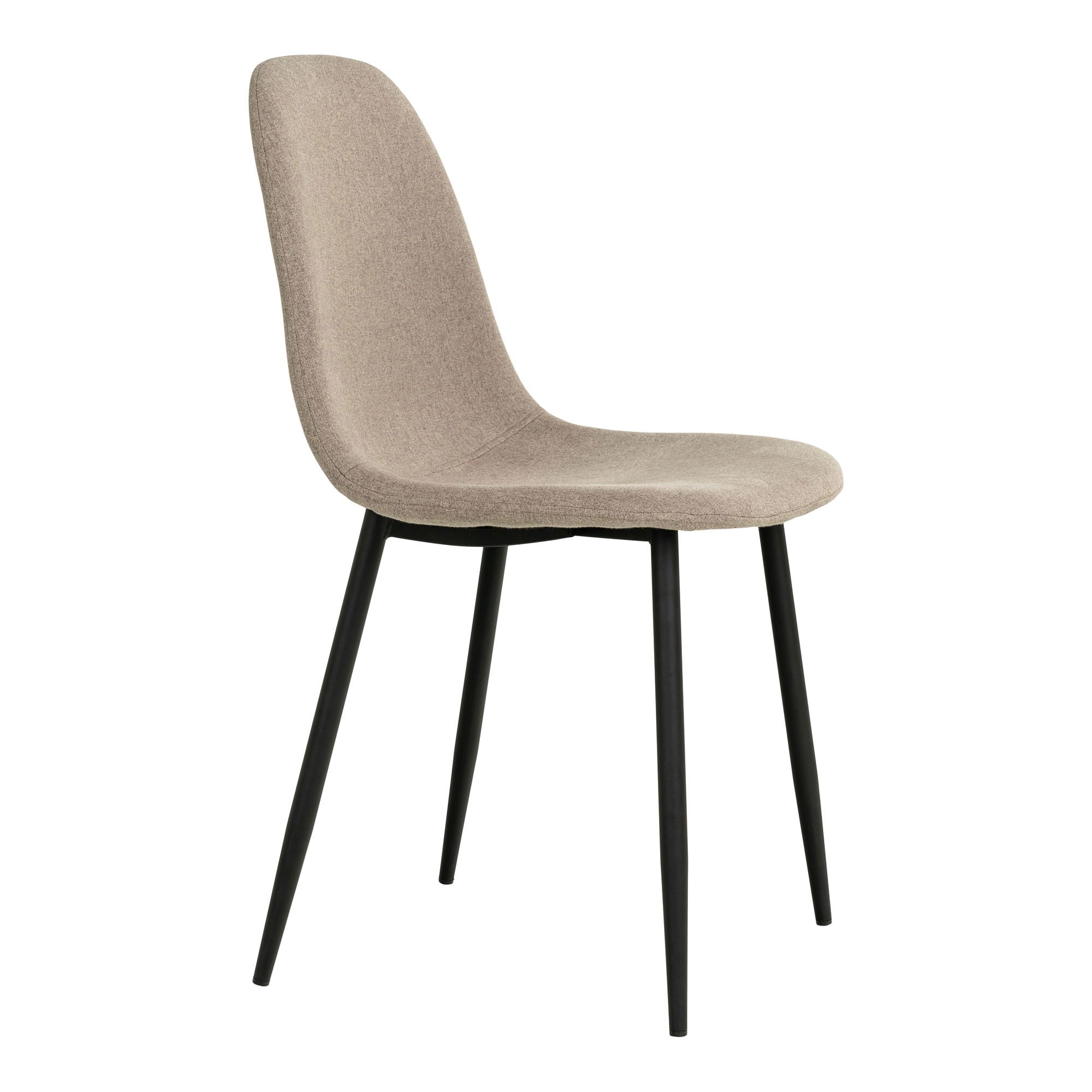 Stockholm Dining Chair - Dining Chair, stone with black legs, HN1231 (set of 2)