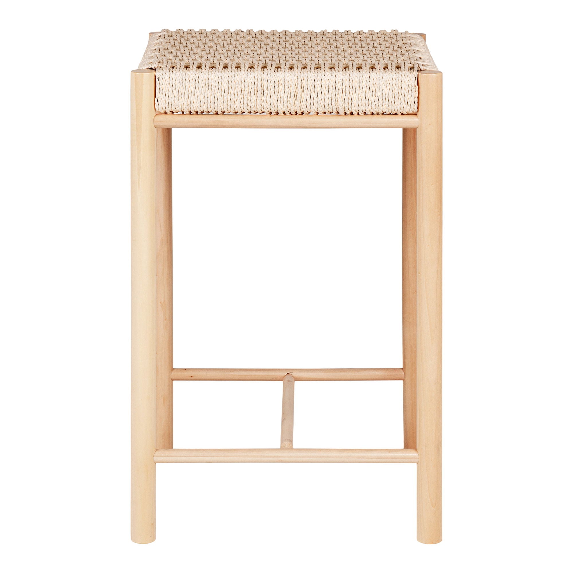 Abano Counter Chair - Counter Chair in poplar with natural wicker seat, natural