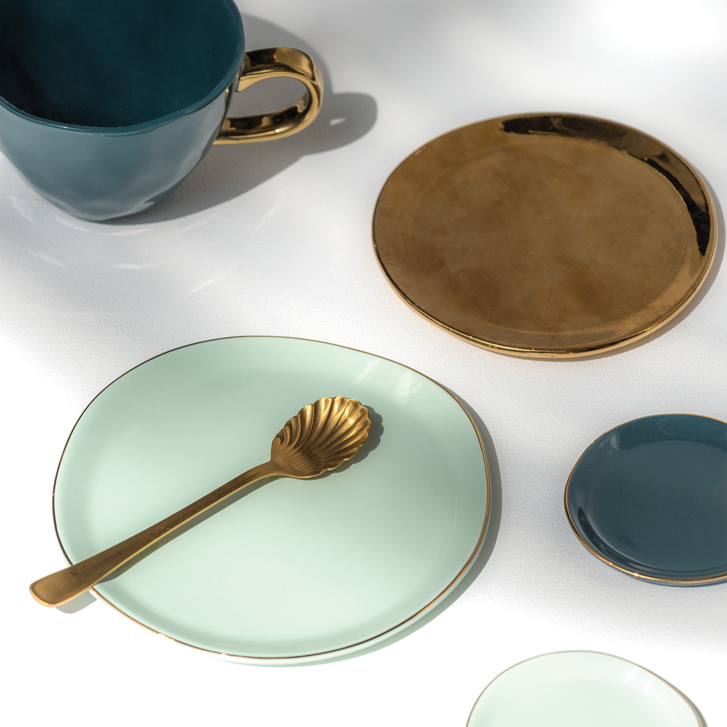 Good Morning plate Ø14 cm - gold (set of 4)