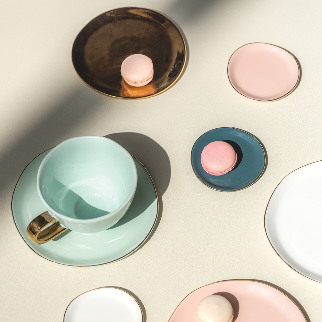 Good Morning plate Ø14 cm - gold (set of 4)