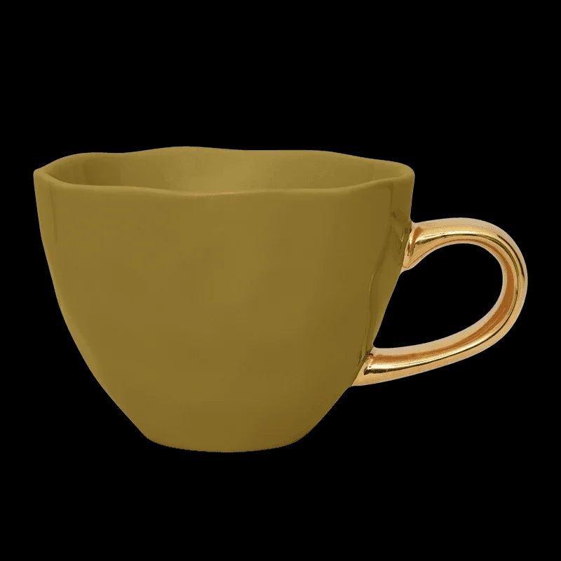 Good Morning cup Cappuccino / Tea Ø11 cm - Amber Green (set of 4)