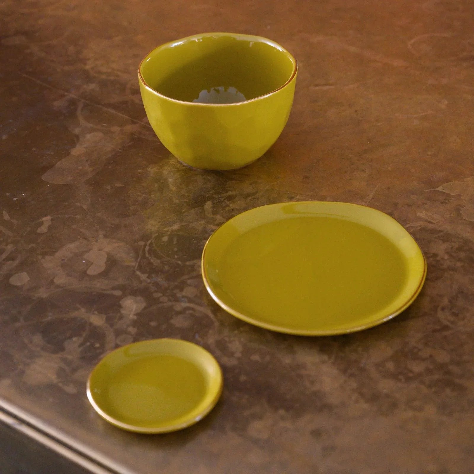 Good Morning plate Ø17 cm - Amber Green (set of 4)