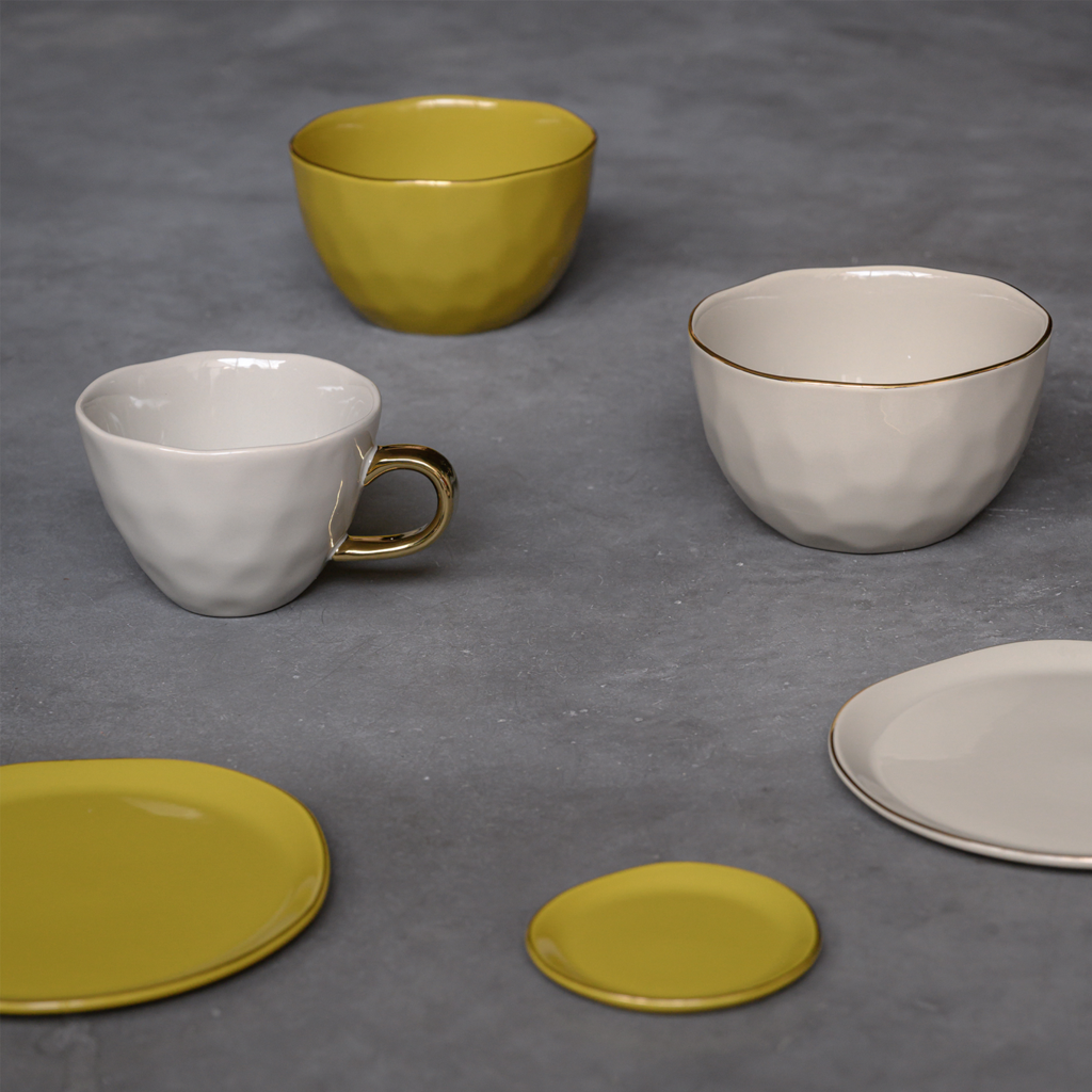 Good Morning plate Ø17 cm - Amber Green (set of 4)