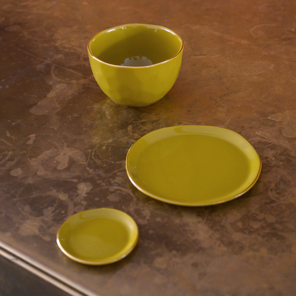 Good Morning plate Ø17 cm - Amber Green (set of 4)