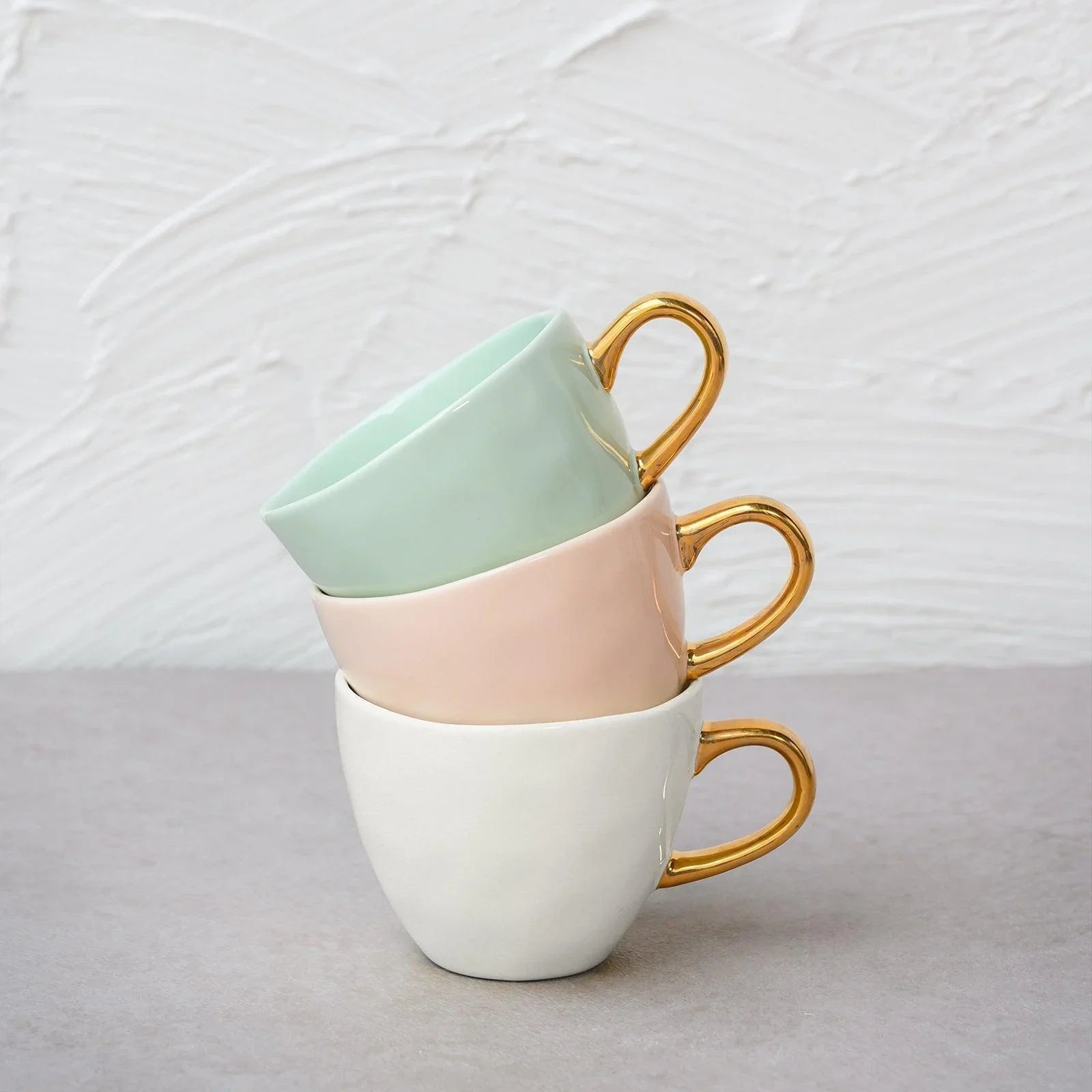 Good Morning cup Coffee Ø8 cm - Old Pink (set of 4)
