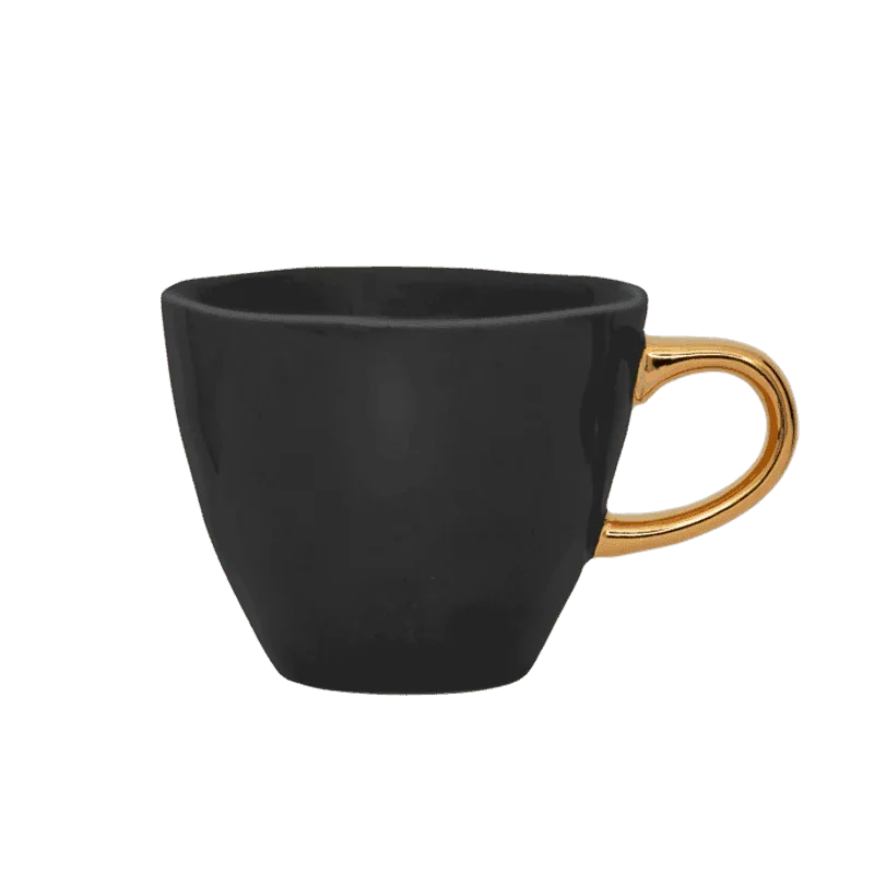 Good Morning cup Coffee Ø8 cm - Black (set of 4)