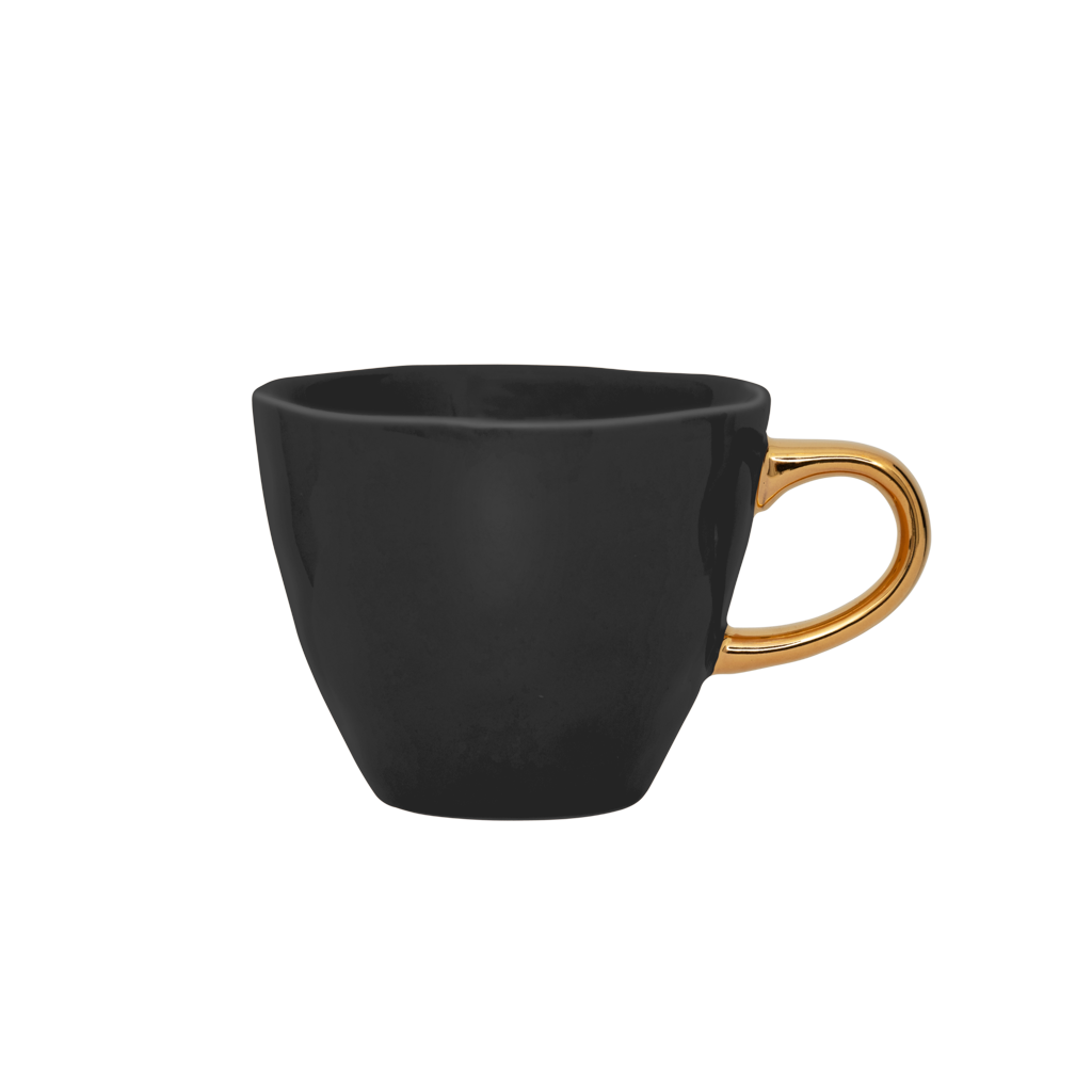 Good Morning cup Coffee Ø8 cm - Black (set of 4)