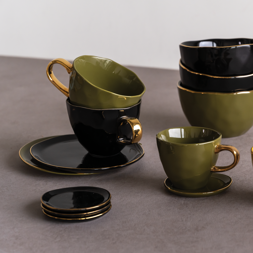 Good Morning plate Ø17 cm - Fir Green (set of 4)