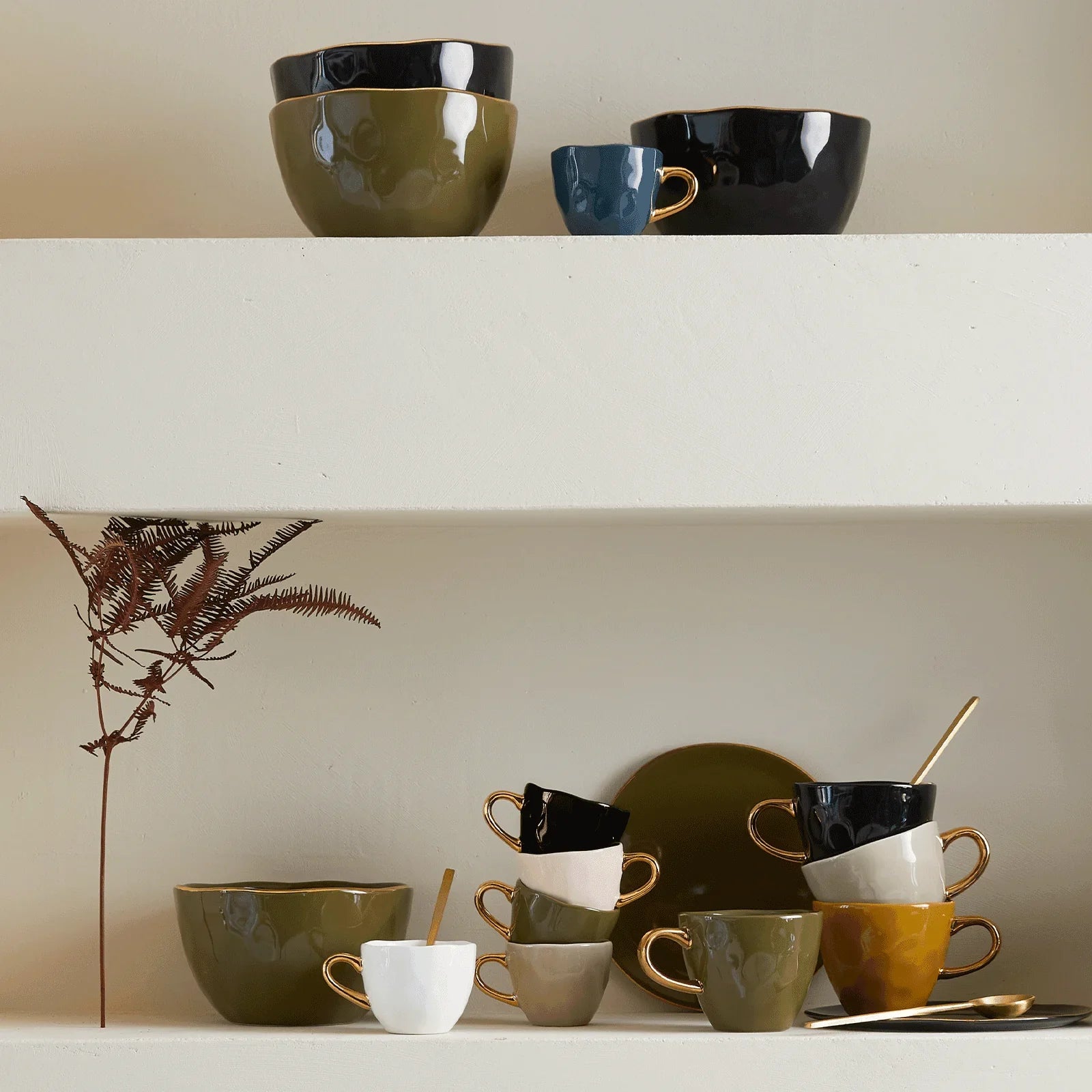 Good Morning bowl Ø14 cm - Fir Green (set of 4)