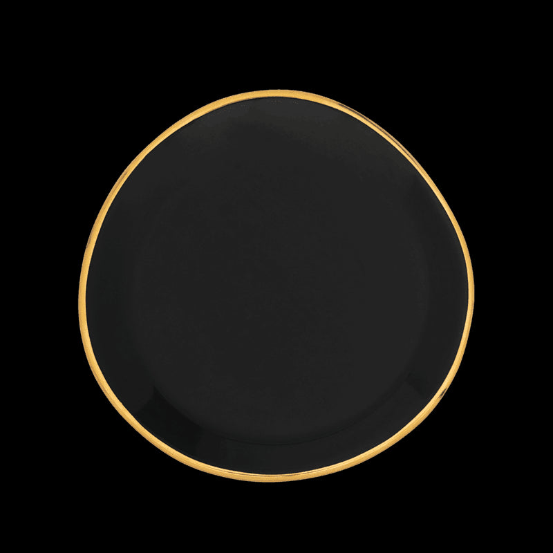Good Morning plate Ø9 cm - Black (set of 4)