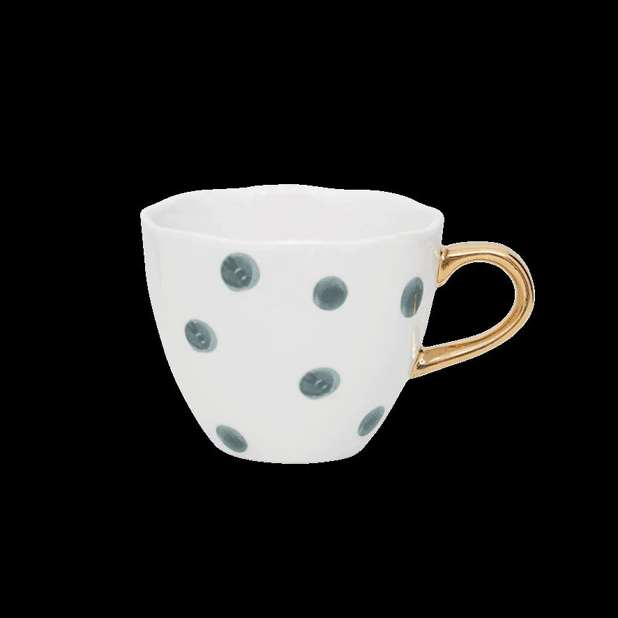 Good Morning cup Coffee Ø8 cm - Blue Green White (set of 4)