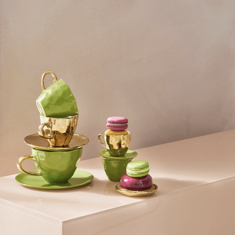 Good Morning plate Ø9 cm - Ever Green Sprig (set of 4)