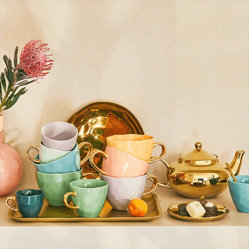 Good Morning cup Cappuccino / Tea Ø11 cm - Lila (set of 4)