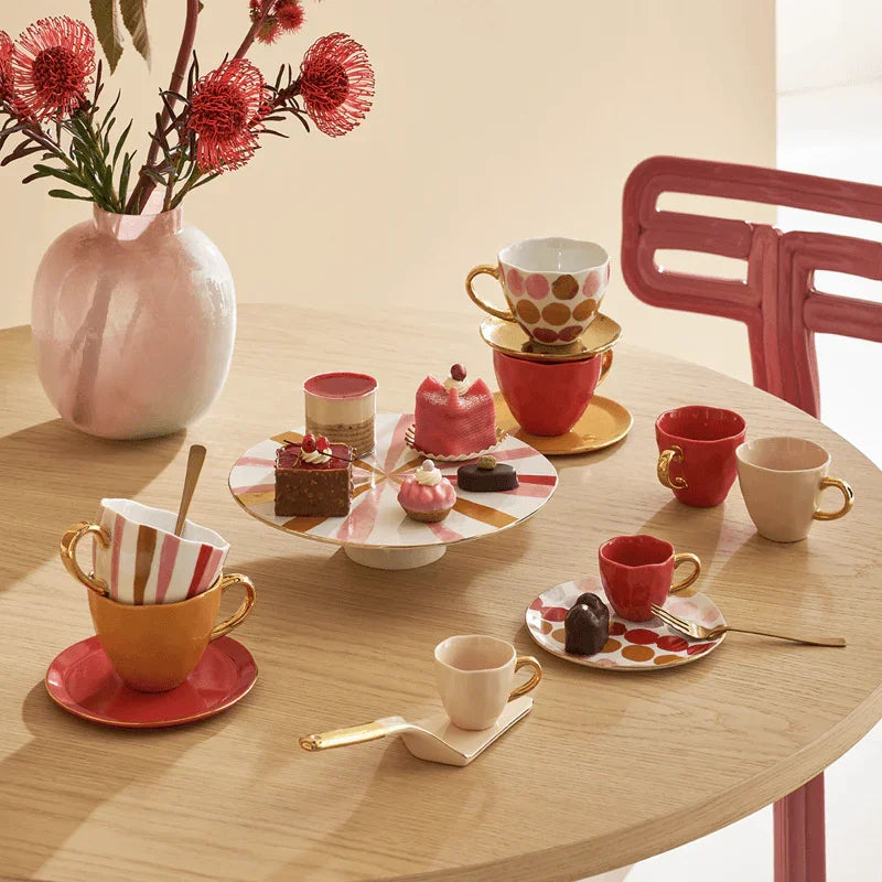 Good Morning cake server white