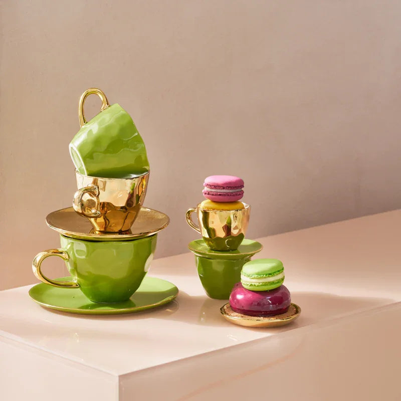 Good Morning saucer Gold (set of 4)