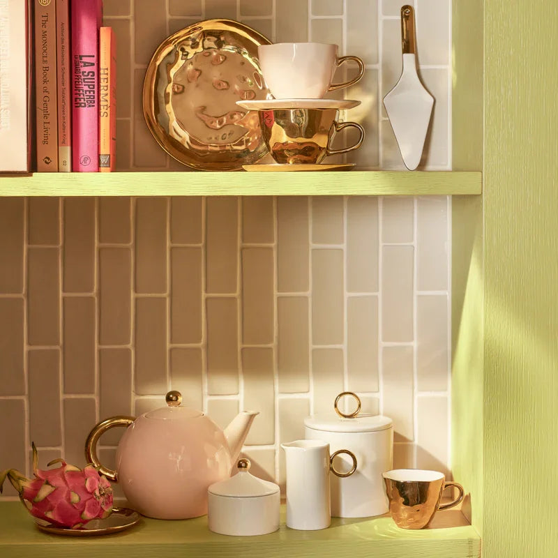 Good Morning saucer Gold (set of 4)