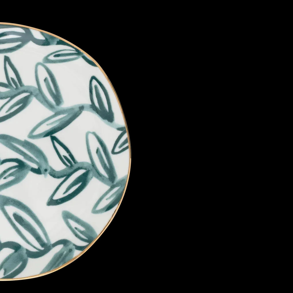 Good Morning plate Leaves Aqua, Ø17 Cm