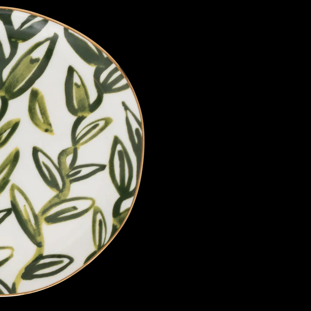 Good Morning plate Leaves Evergreen Sprig, Ø17 Cm