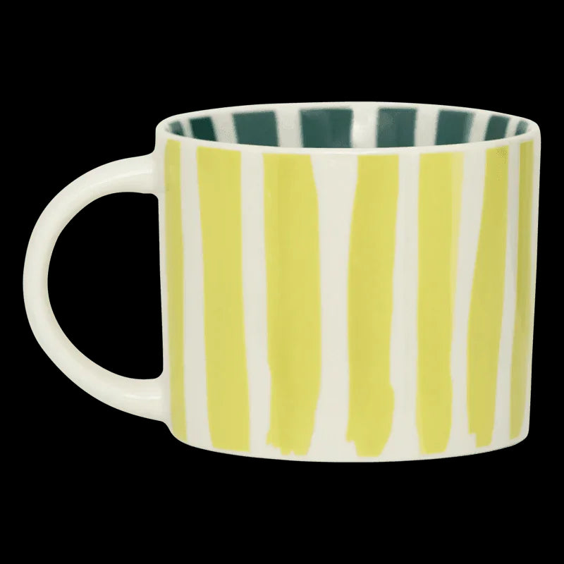 LINDA. x UNC mug Tazza with printed stripes inside & outside A (set of 4)