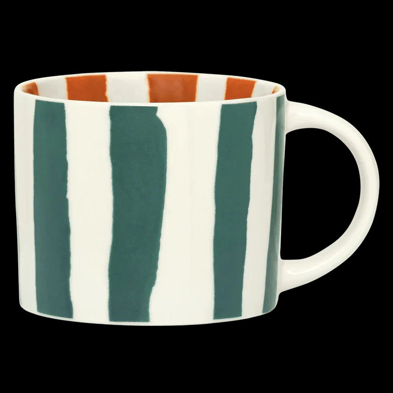 LINDA. x UNC mug Tazza with printed stripes inside & outside C (set of 4)