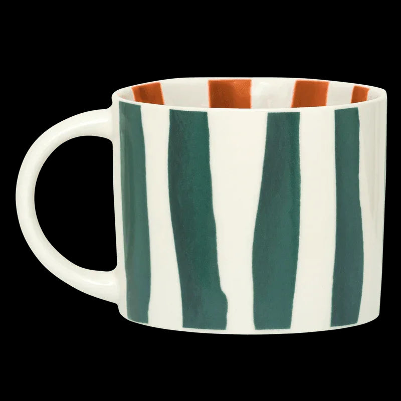 LINDA. x UNC mug Tazza with printed stripes inside & outside C (set of 4)