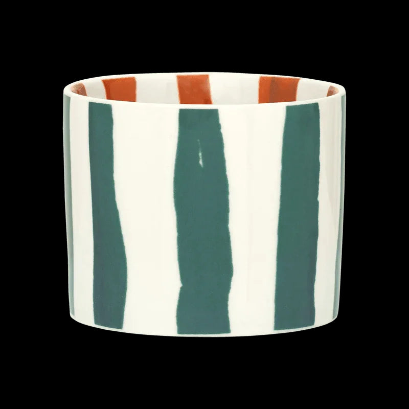 LINDA. x UNC mug Tazza with printed stripes inside & outside C (set of 4)