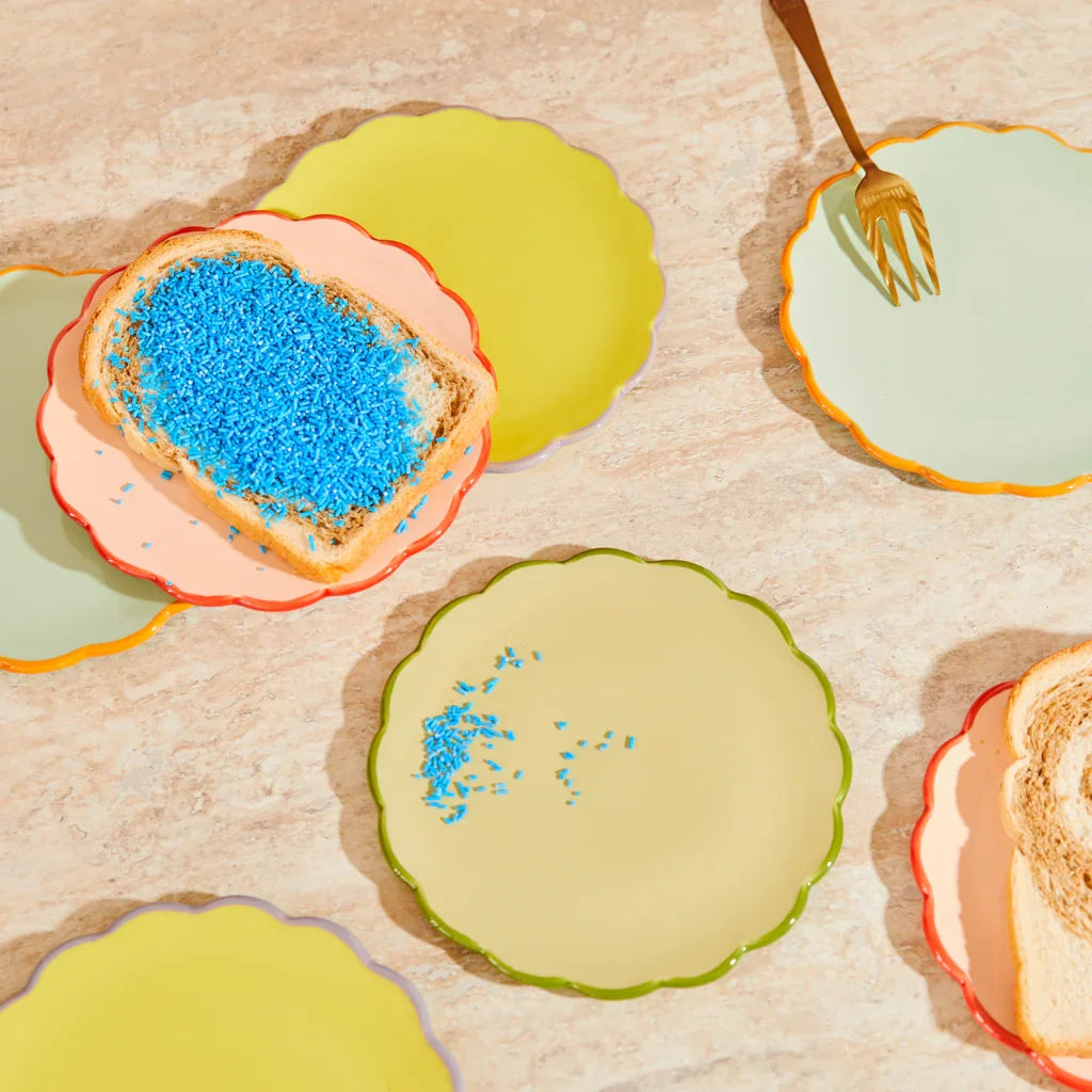 Good Morning plate Sculpted, Pale Green