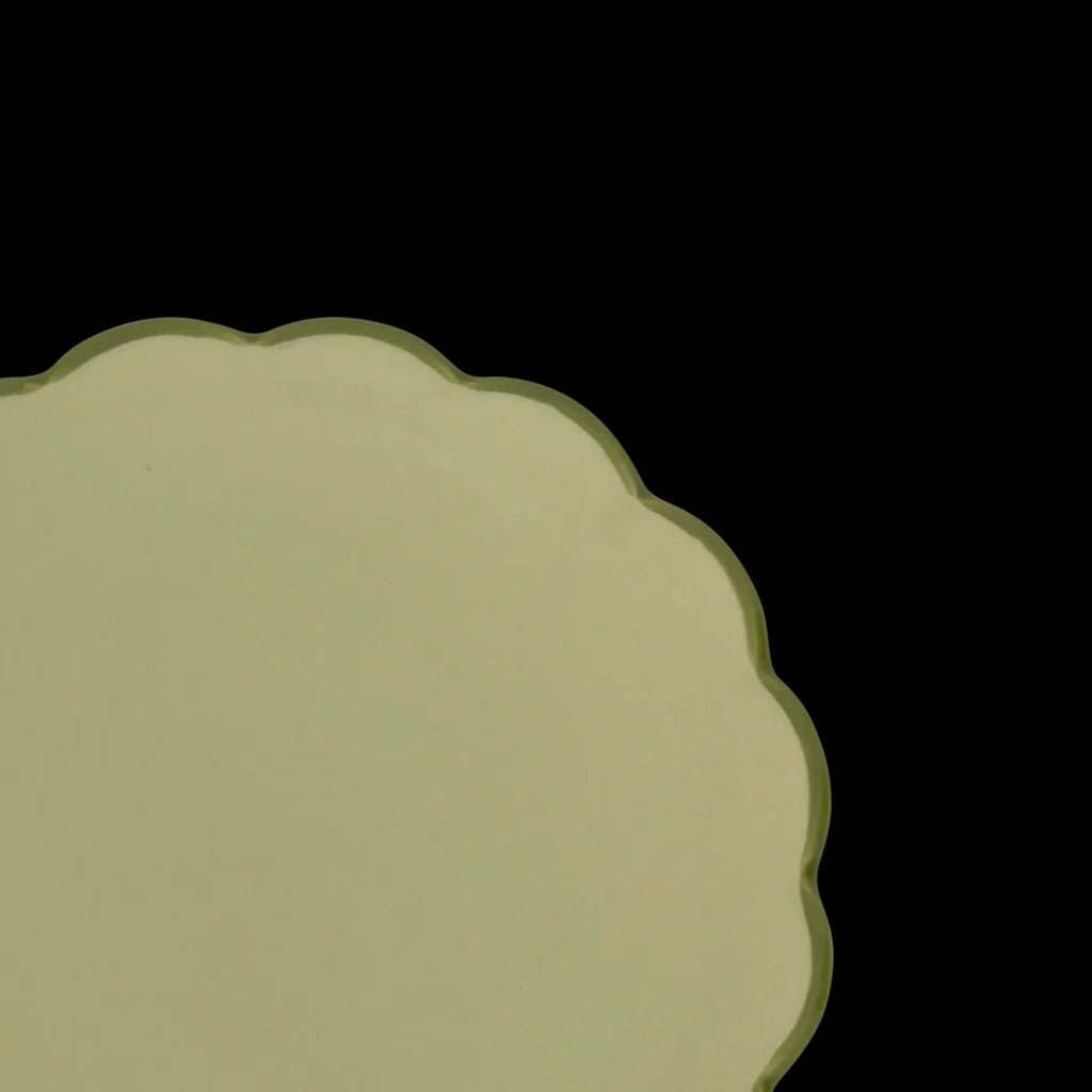 Good Morning plate Sculpted, Pale Green
