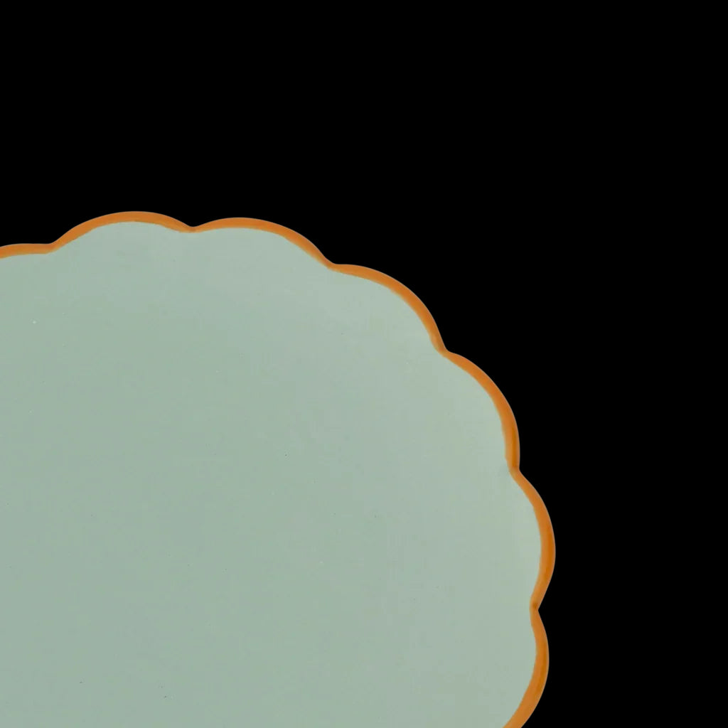 Good Morning plate Sculpted, Celadon