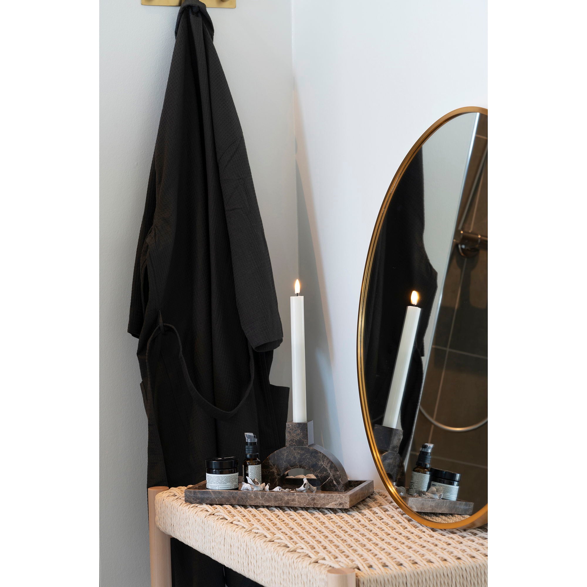 Abano Bench - Paper woven bench in nature 35x80x45 cm