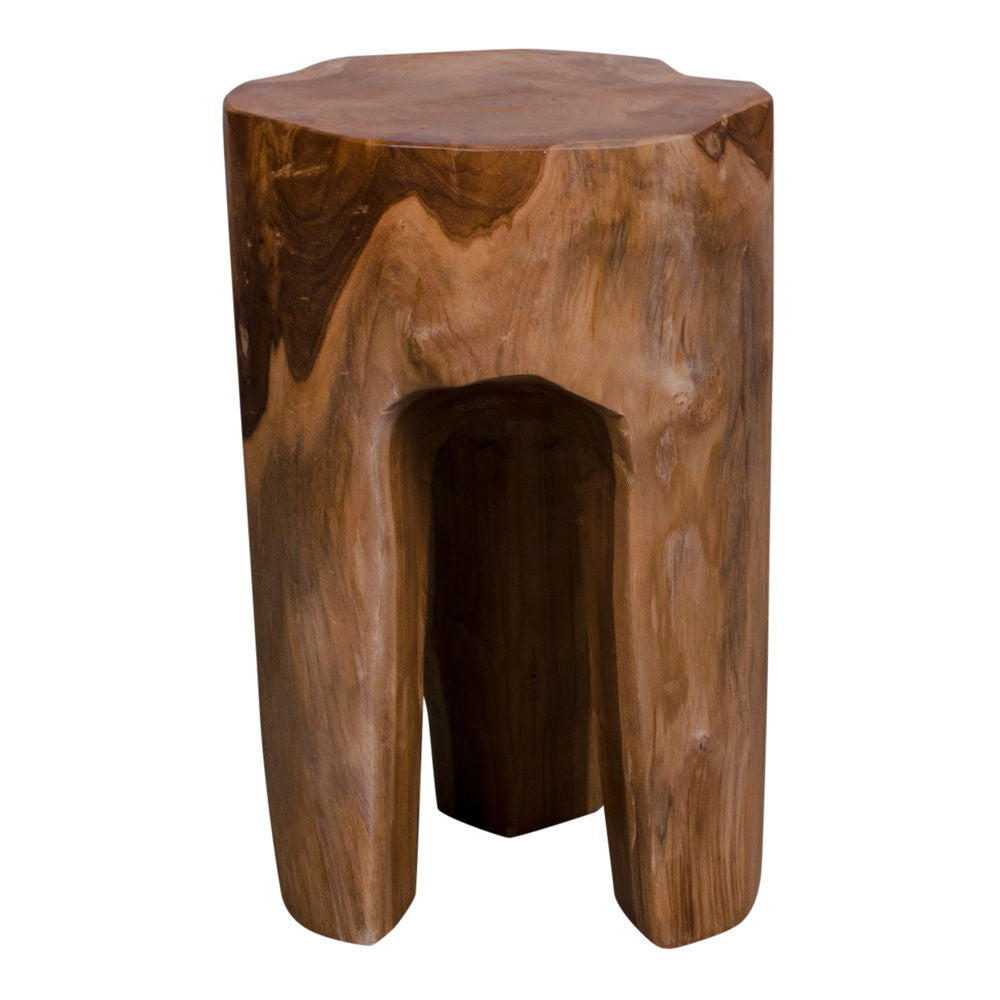 Rose Teak Stool - Stool in teak with 3 legs