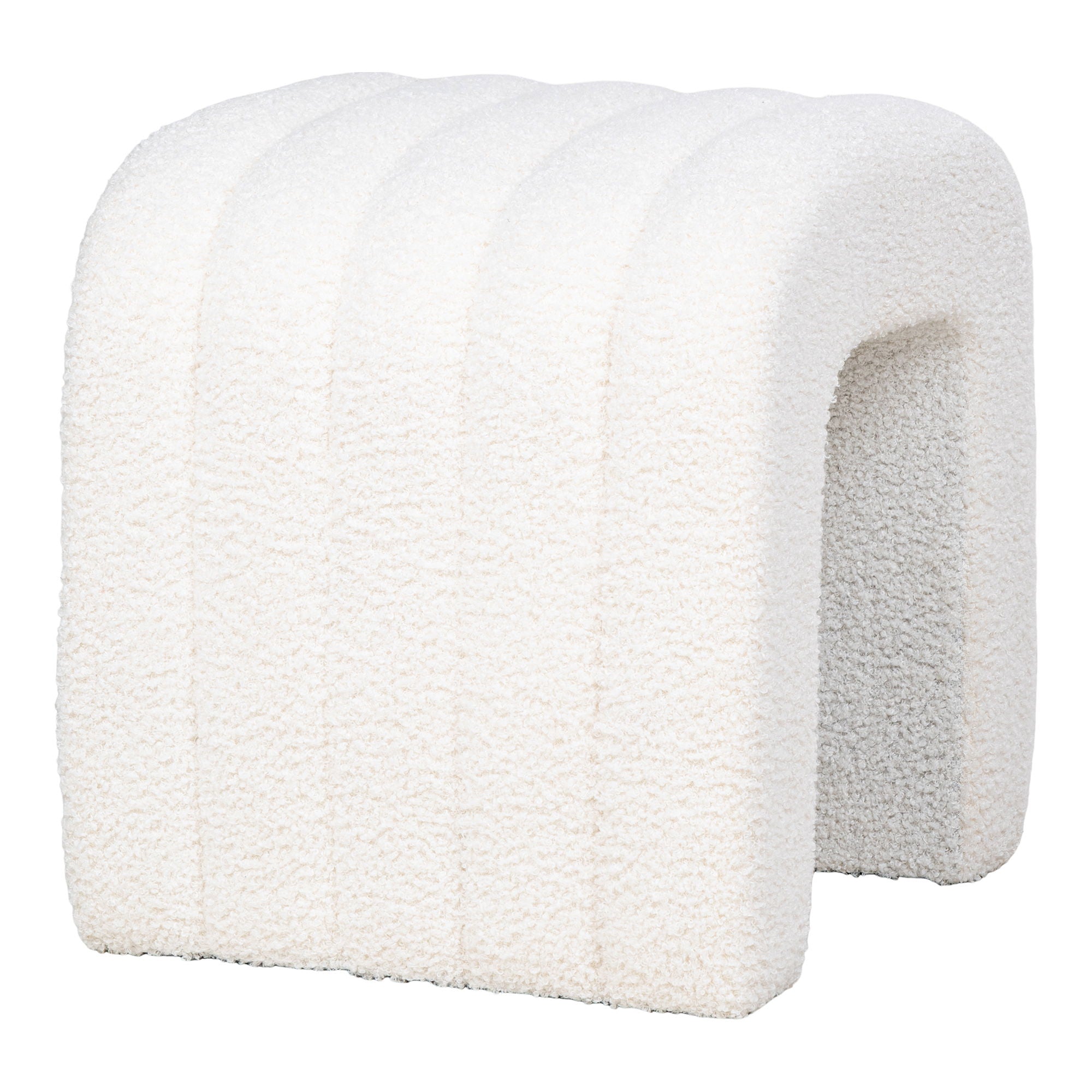Colma Pouf - Pouf, bouclǸ, white, 41x36,5 cm, HN1234