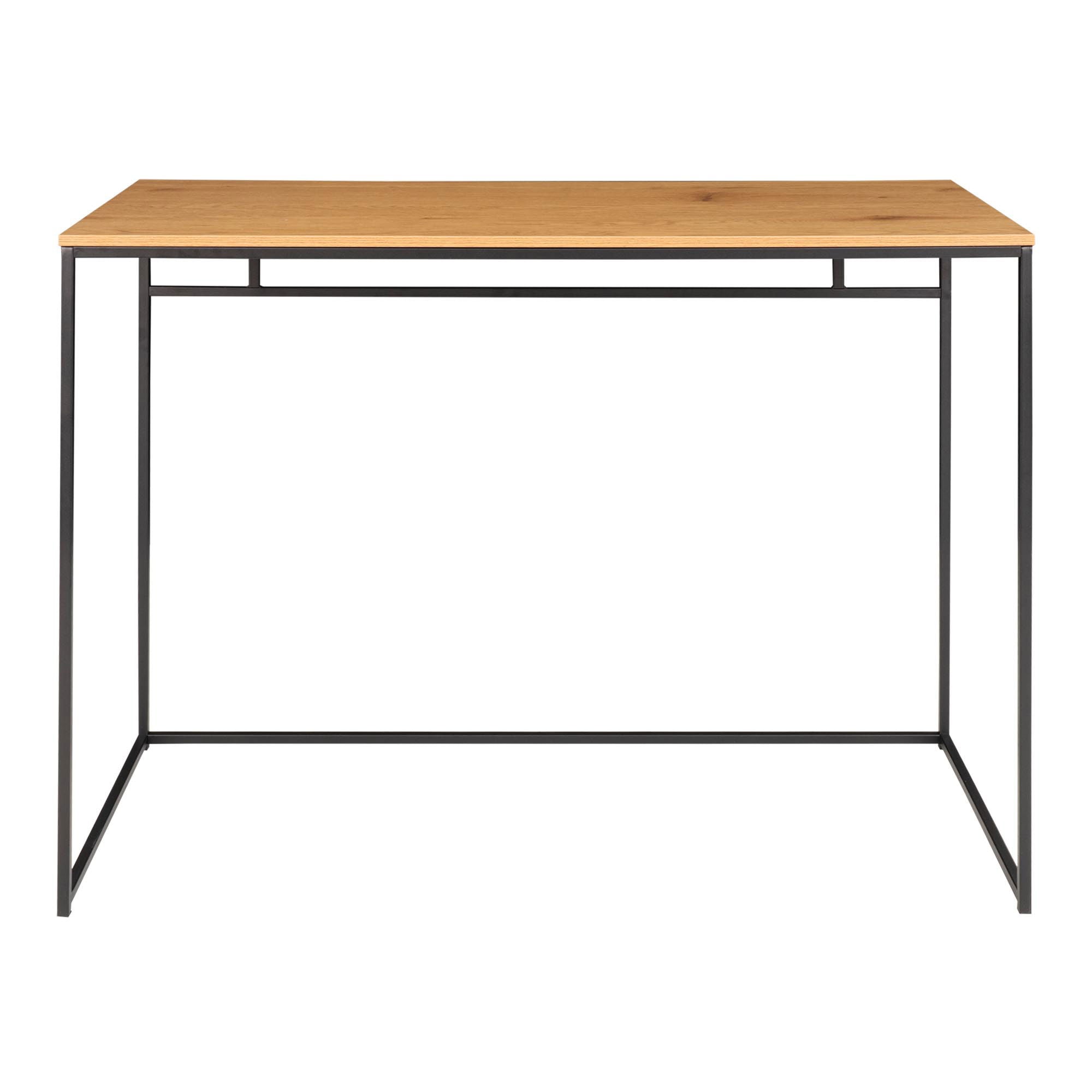 Vita Desk - Desk with black frame and oak look top 100x45x75 cm