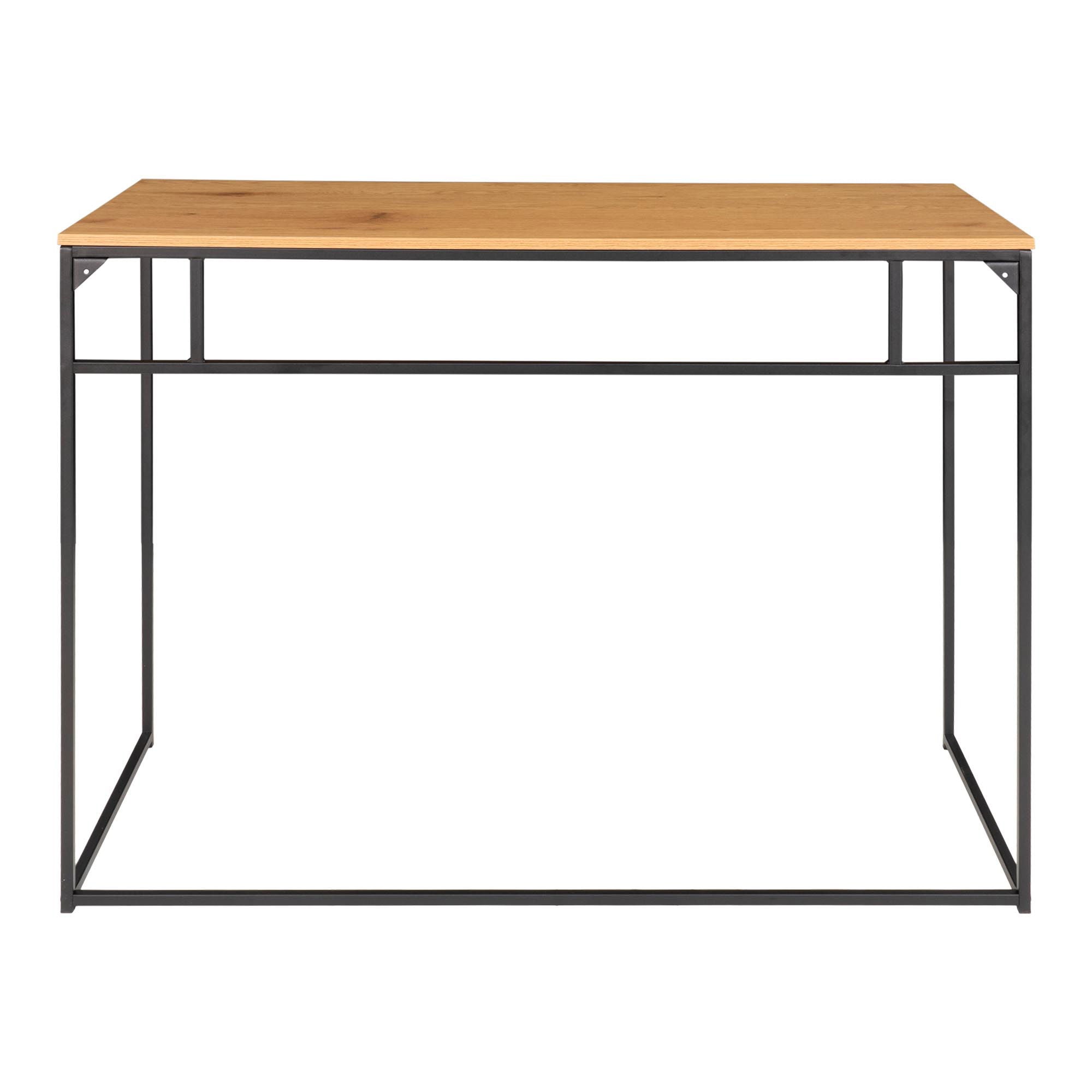 Vita Desk - Desk with black frame and oak look top 100x45x75 cm