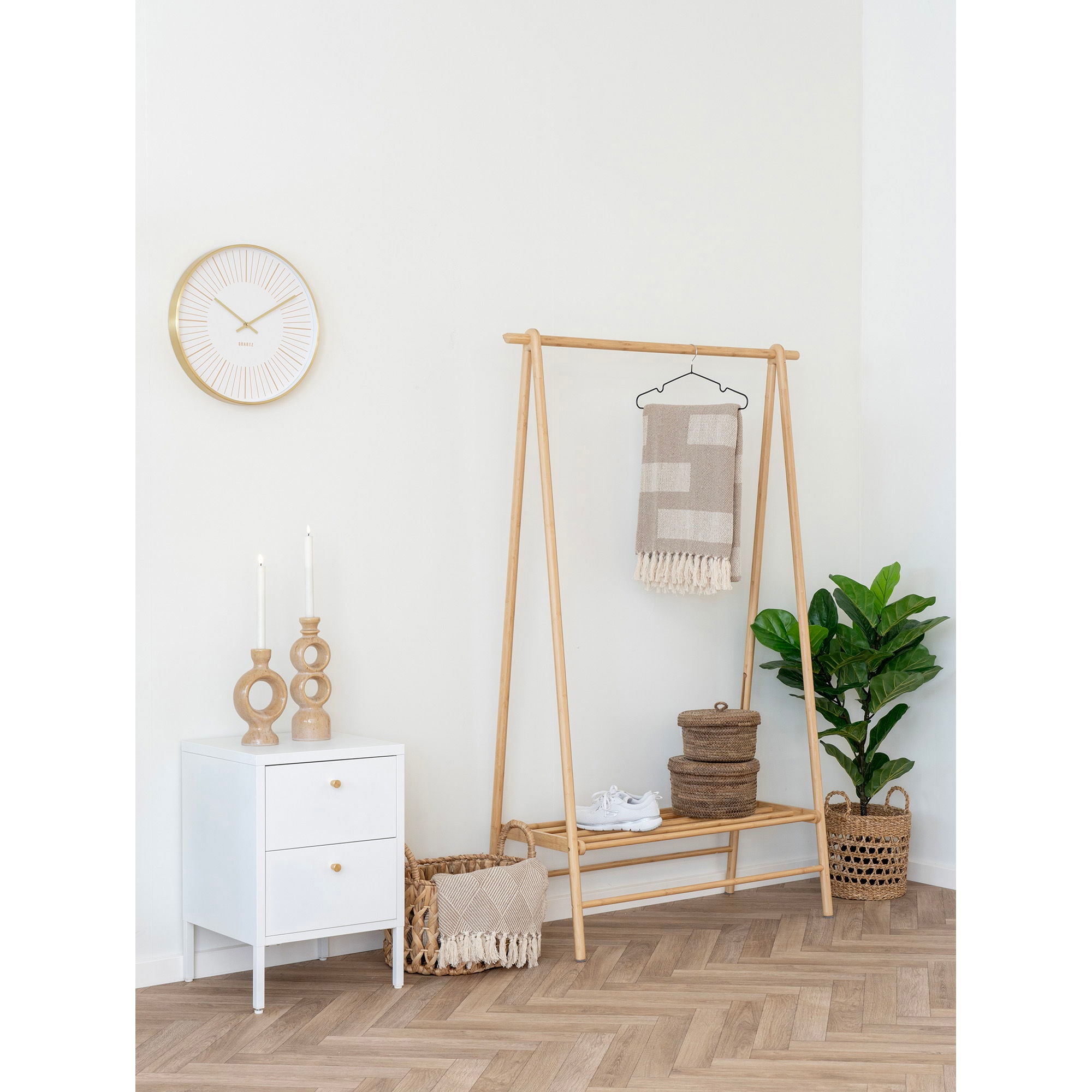 Manaus Clothes Rack - Clothes rack, bamboo, natural