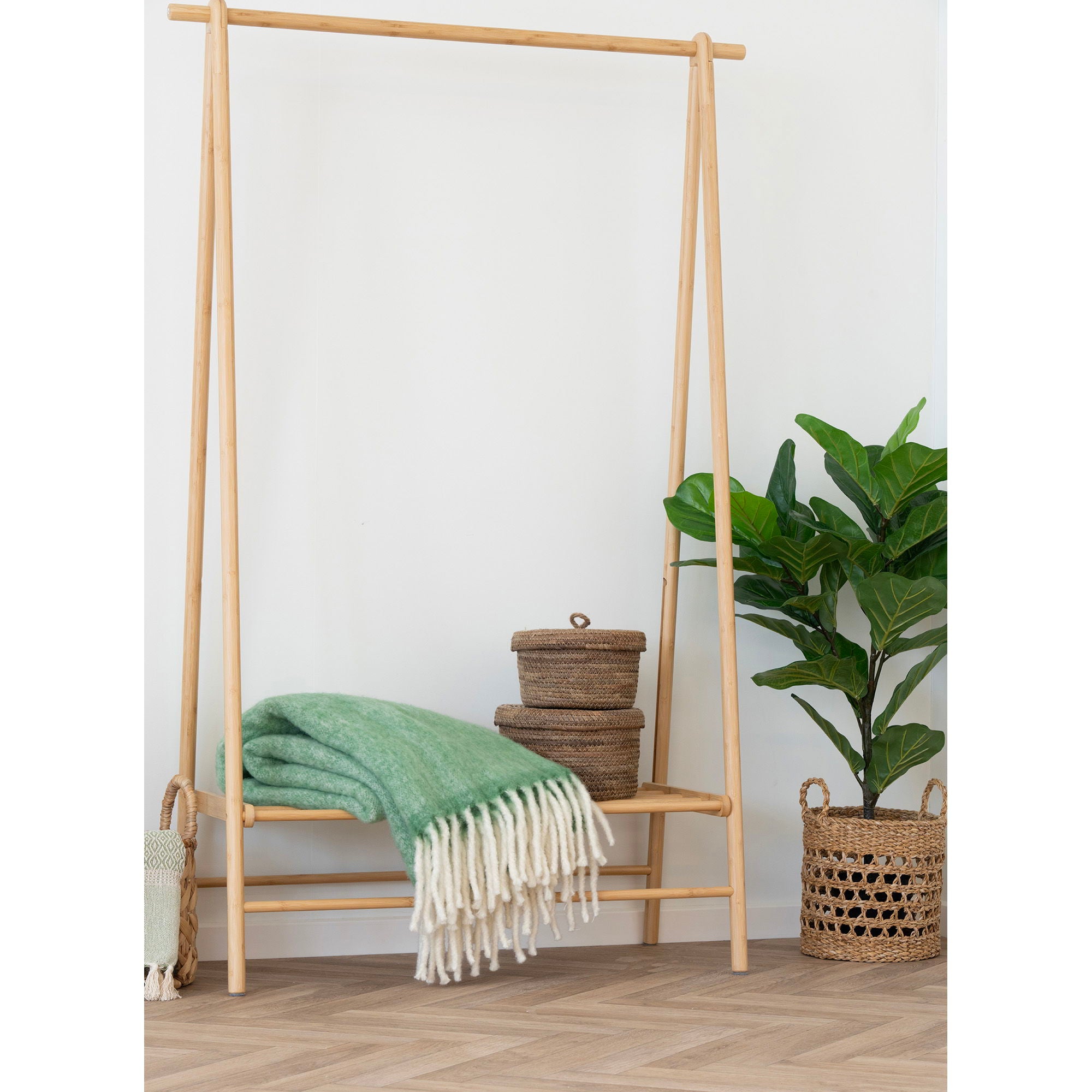 Manaus Clothes Rack - Clothes rack, bamboo, natural