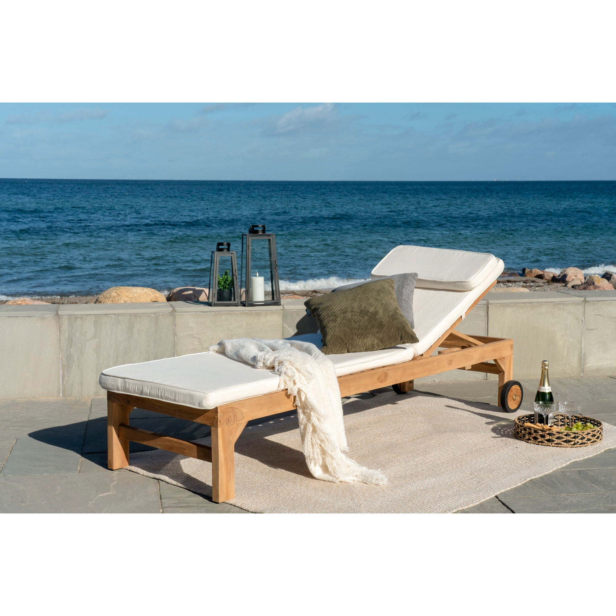 Menorca rug - rug in 100% recycled plastic, sand, 140x200 cm