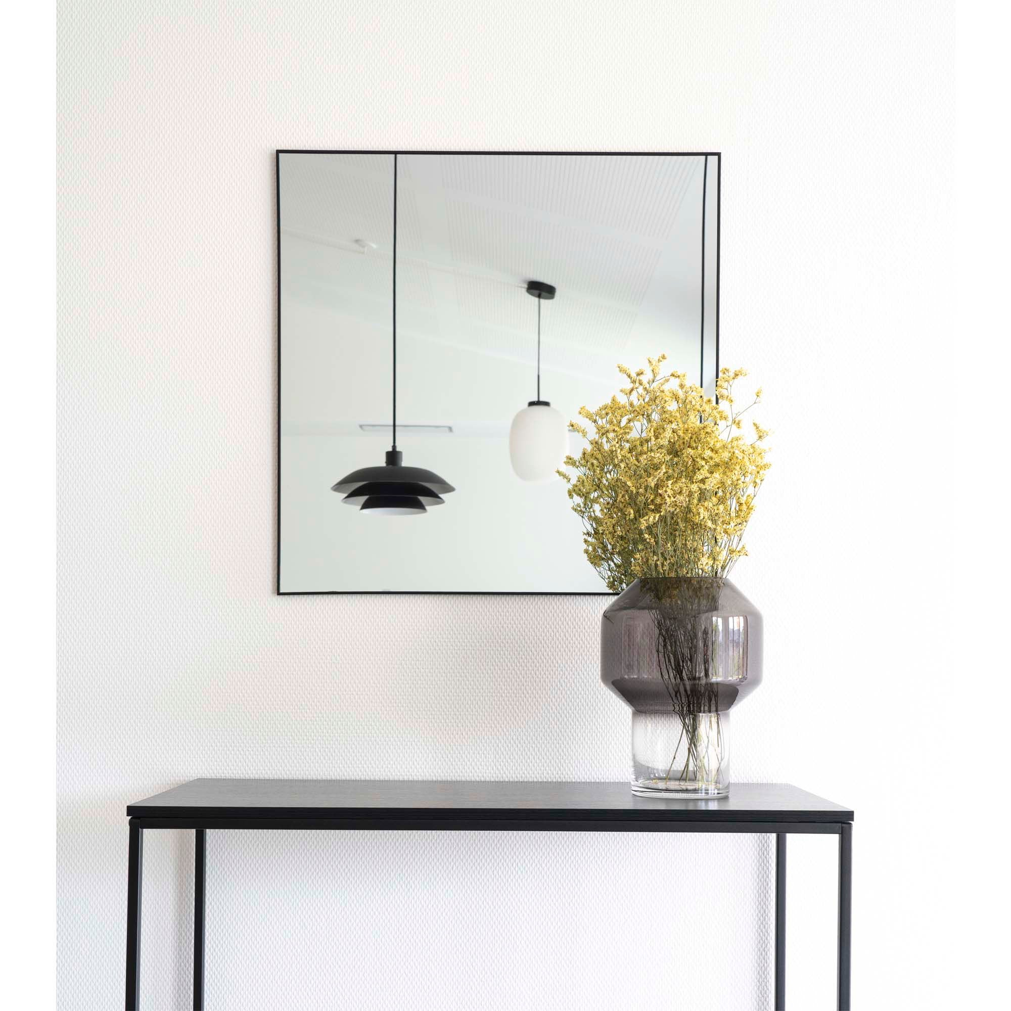 Jersey Mirror - Mirror with black look frame 60x60 cm