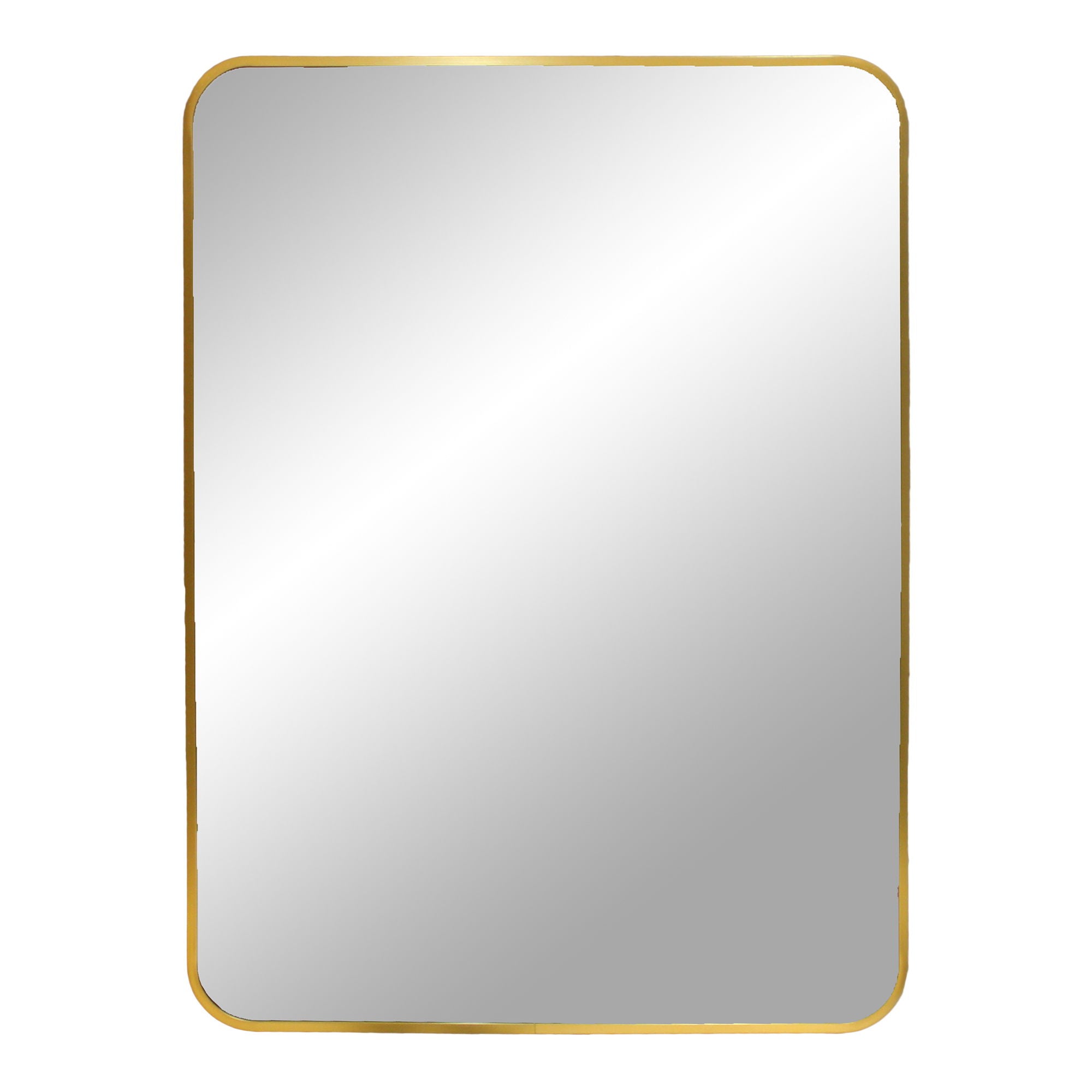 Madrid Mirror - Mirror with brass look frame 50x70 cm