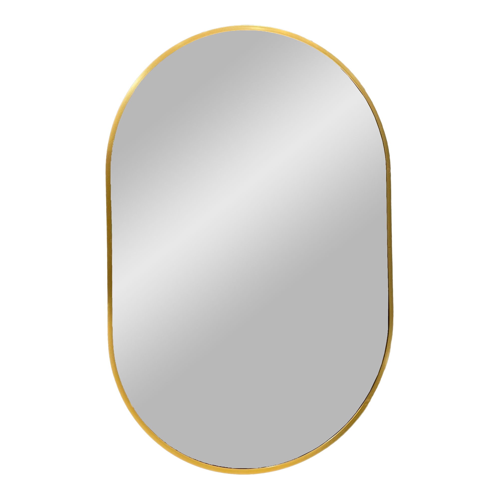 Madrid Mirror - Mirror with brass look frame 50x80 cm