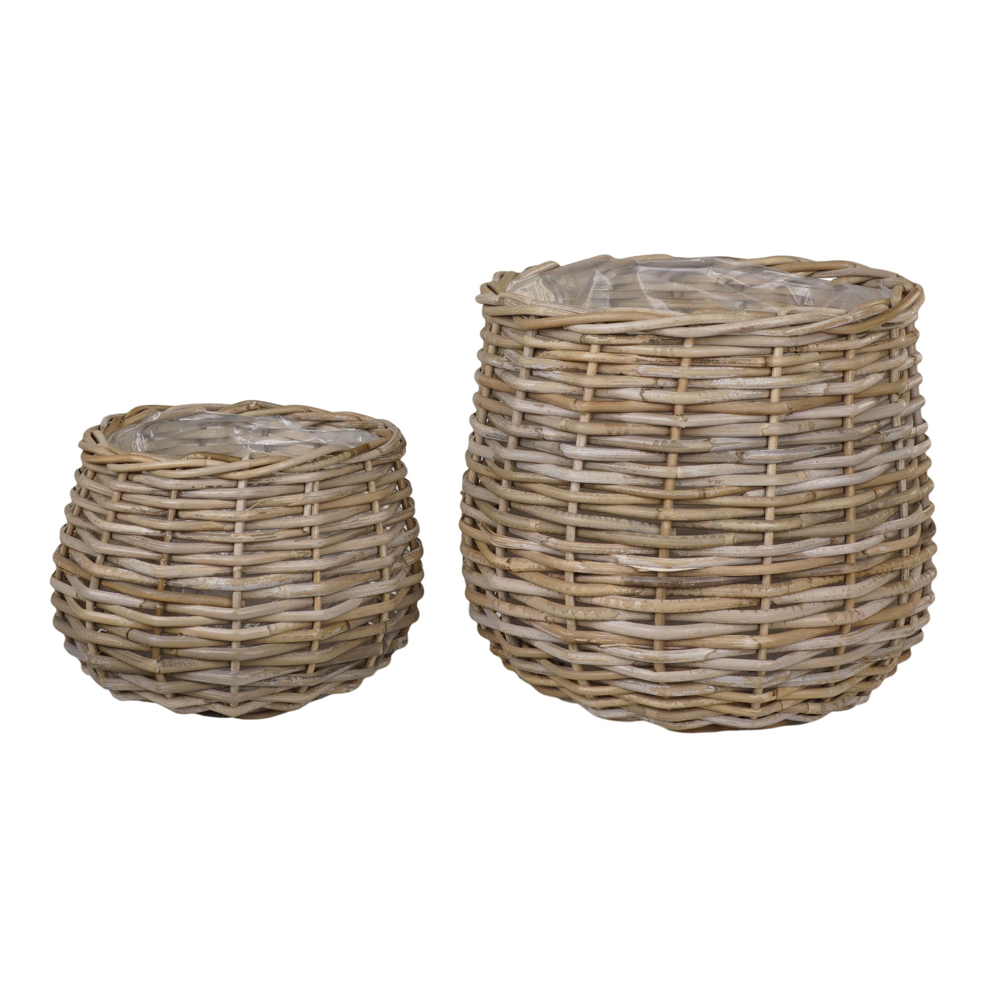 Pulo Baskets - Basket in kubu, with plastic inside, set of 2