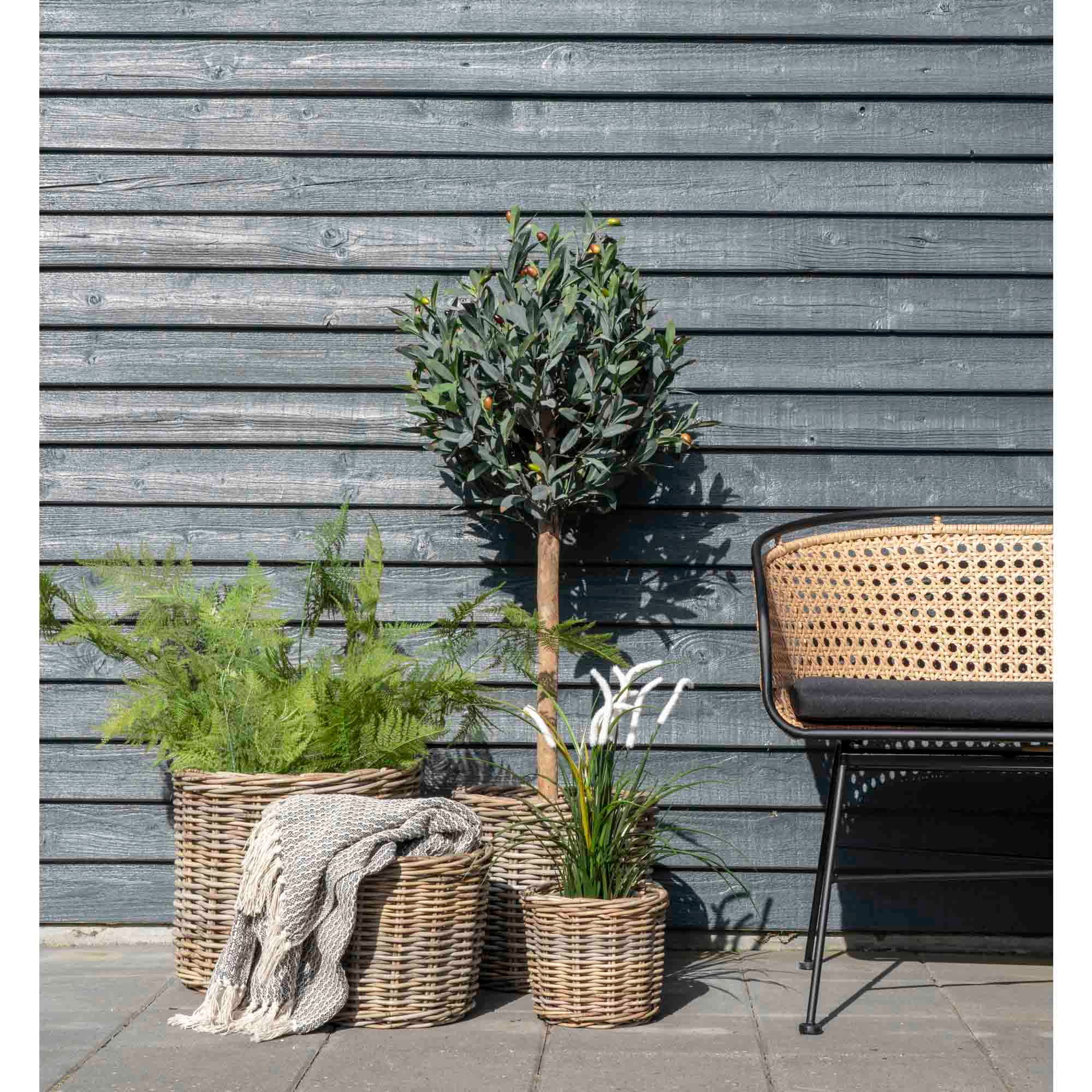 Bogor Baskets - 4 round baskets in kubu with plastic inside