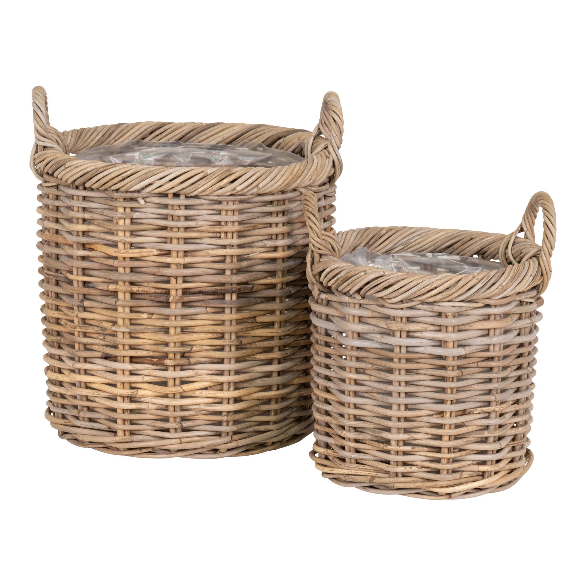 Gili Basket - 2 Round baskets with plastic inside