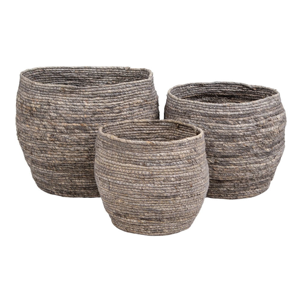 Tivoli Baskets - 3 round baskets in grey