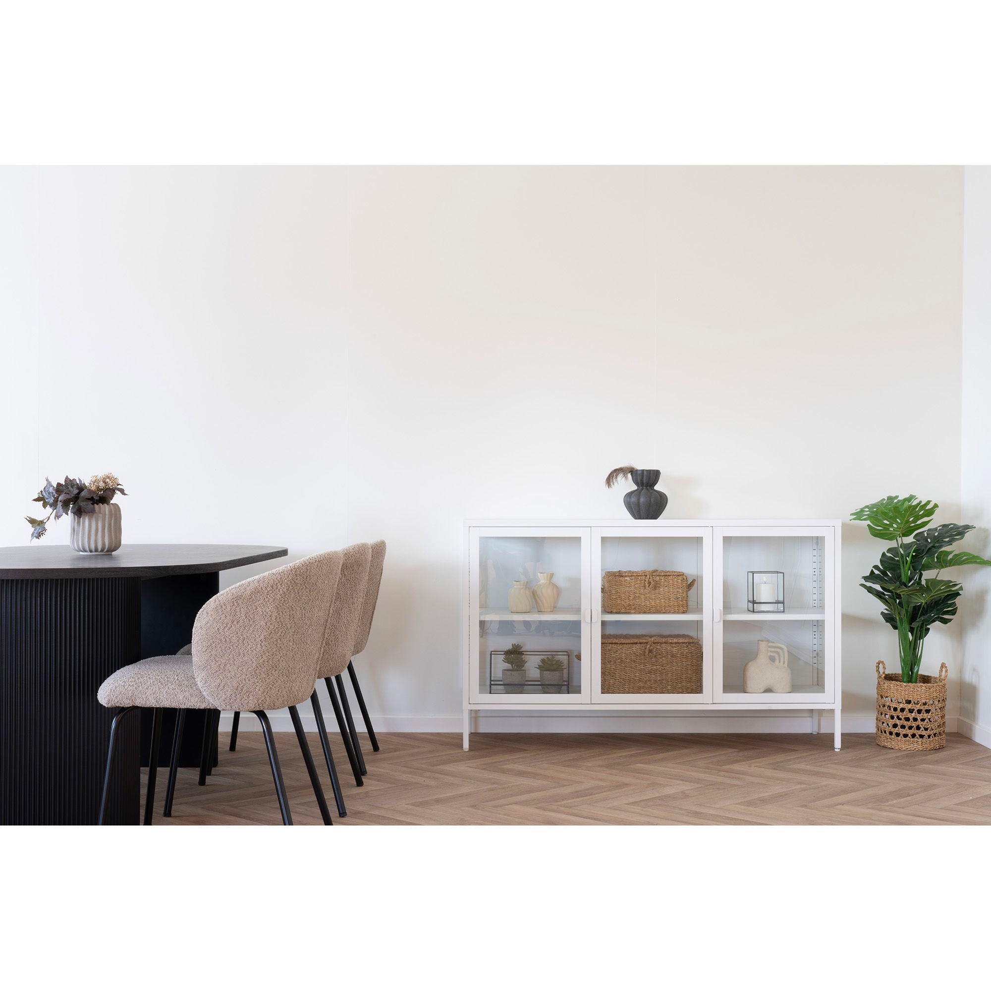 Bogra Basket - Basket, seagrass/iron, natural, set of 2